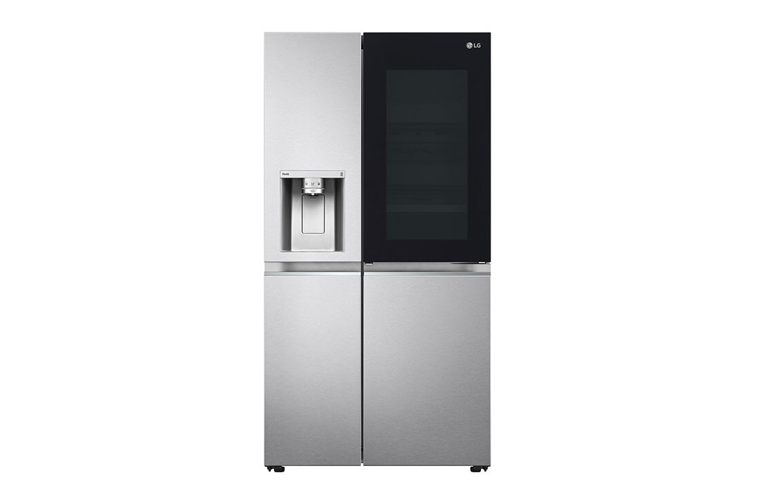 LG Side-by-Side Kühlschrank mit InstaView Door-in-Door® (E, 635L, 179cm hoch) mit Eis-, Crushed Ice- und Wasserspender & internem Wassertank | GSXV91BSAE , GSXV91BSAE