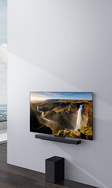 Abbildung eines OLED C und einer passenden LG SoundBar